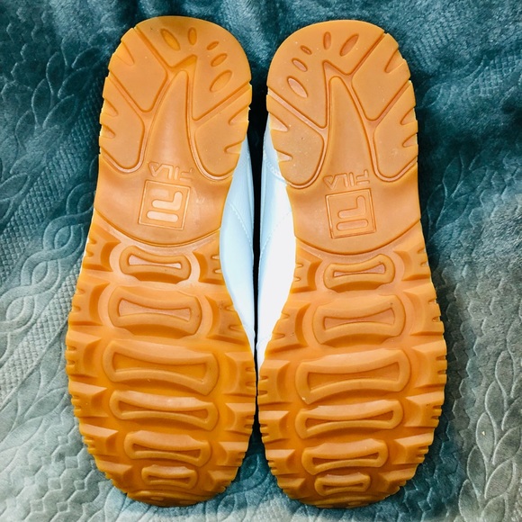 FILA MACHU WOMENS FAUX LEATHER FITNESS CASUAL SNEAKERS - Picture 5 of 11